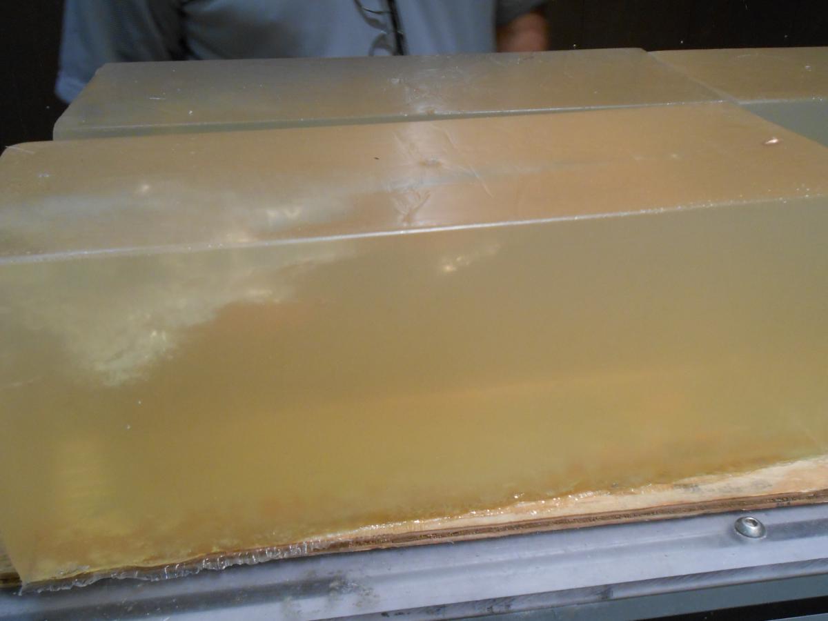 Hornady GMX bullet after passing through glass Hornady GMX bullet after passing through glass