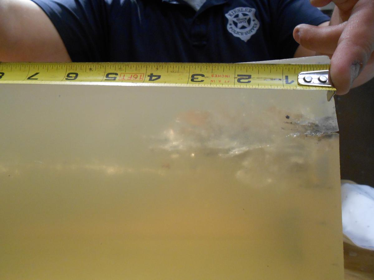 The Hornady TAP round’s substandard 4.5″ of penetration The Hornady TAP round’s substandard 4.5″ of penetration