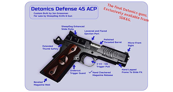 Sheepdog Knife & Gun Detonics 45