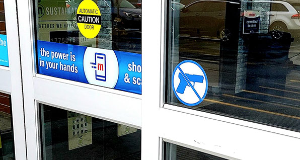 Meijer no gun signs