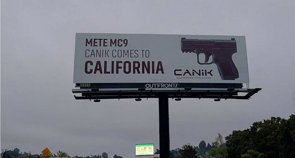 Canik billboard ad, as shown in Canik's Instagram post